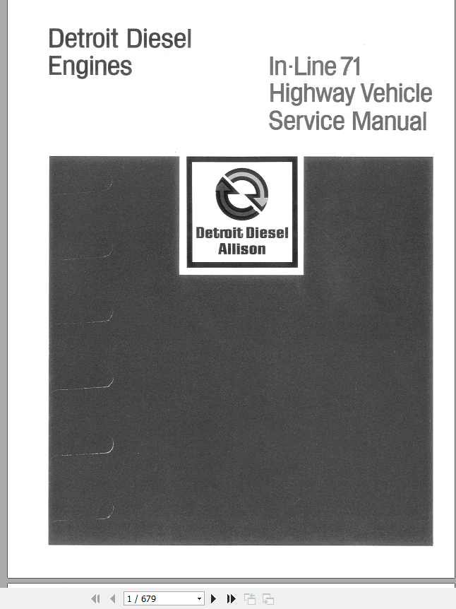Case Engine Detorit INLINE 71 Service Manual6 SE 250 1