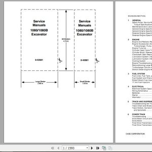 Case Excavator 1080 1080B Service Manual8 42681R0 1