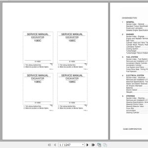 Case Excavator 1085C Service Manual8 14930R0 1