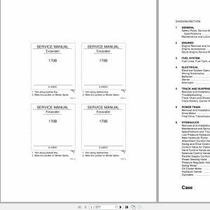 Case Excavator 170B Service Manual8 44600R0 2