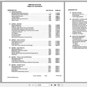 Case Excavator 880B Service Manual9 68144 1