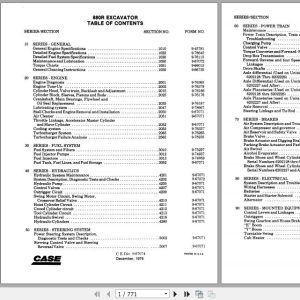 Case Excavator 880R Service Manual9 67075 1