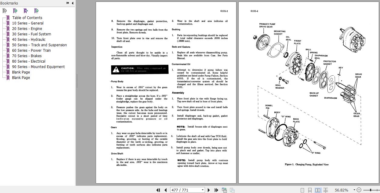 Case Excavator 880R Service Manual9 67075 3