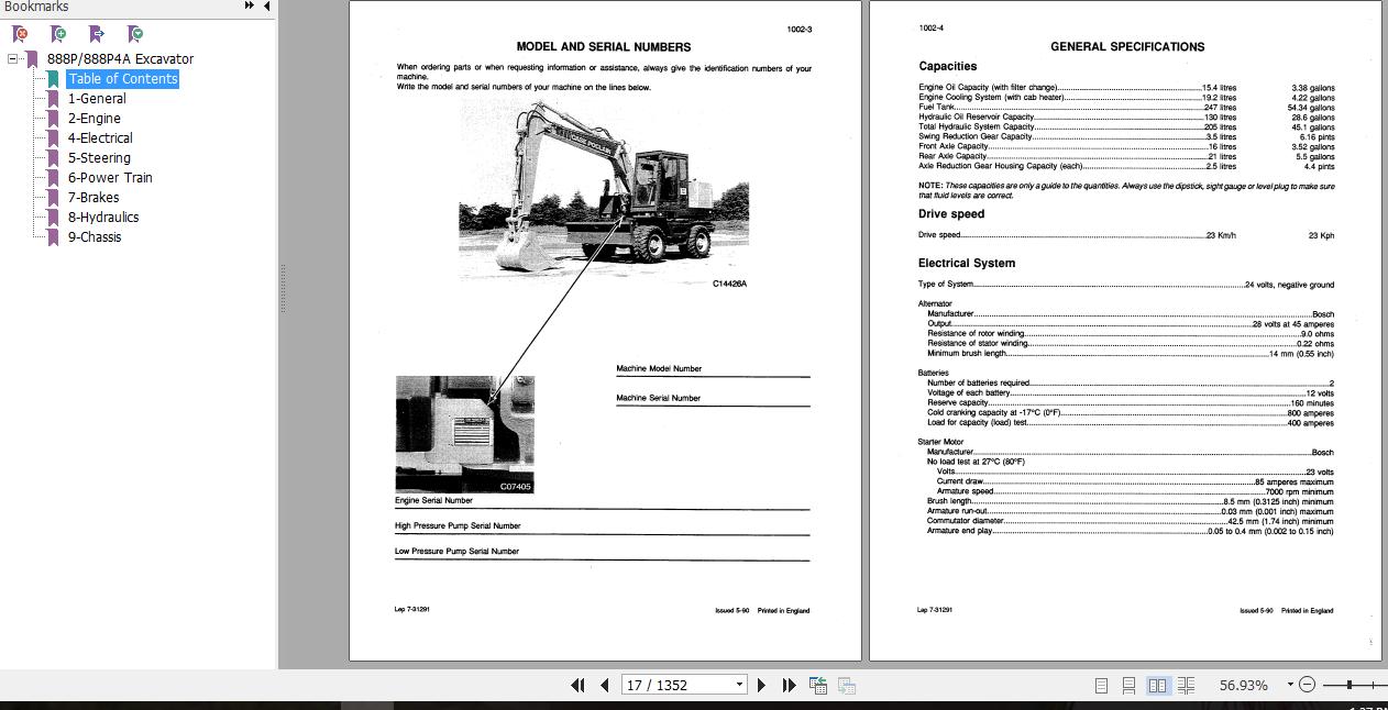 Case Excavator 888P 888P4A Service Manual7 33192 2