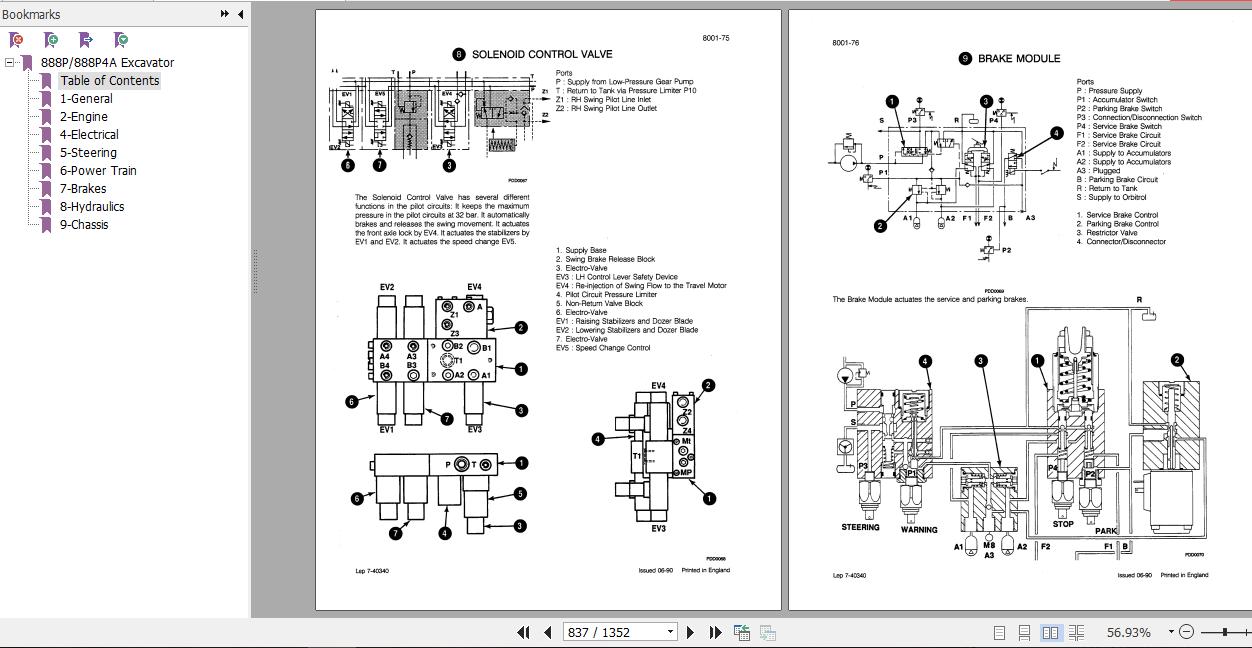 Case Excavator 888P 888P4A Service Manual7 33192 3