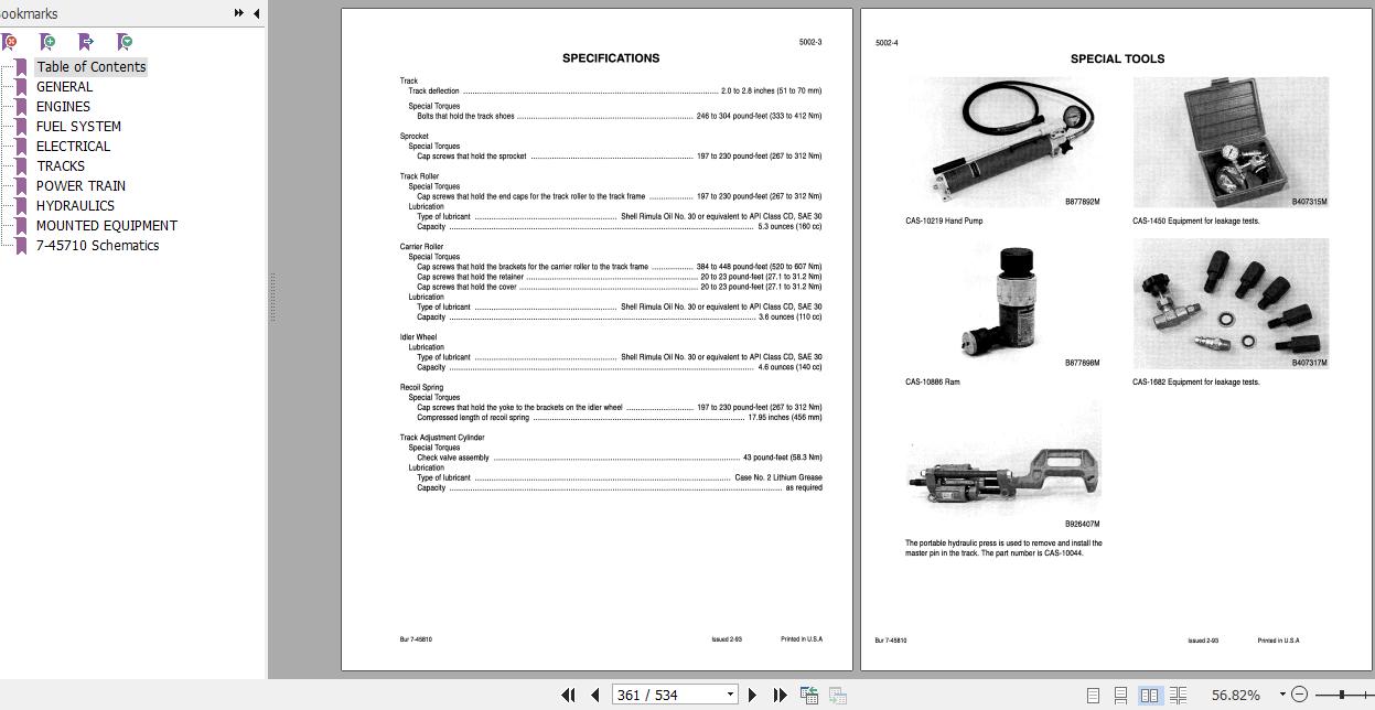Case Excavator 9010 Service Manual7 44660 4