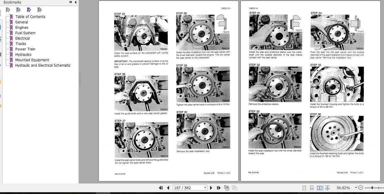 Case Excavator 9020 Service Manual7 44670R0 2