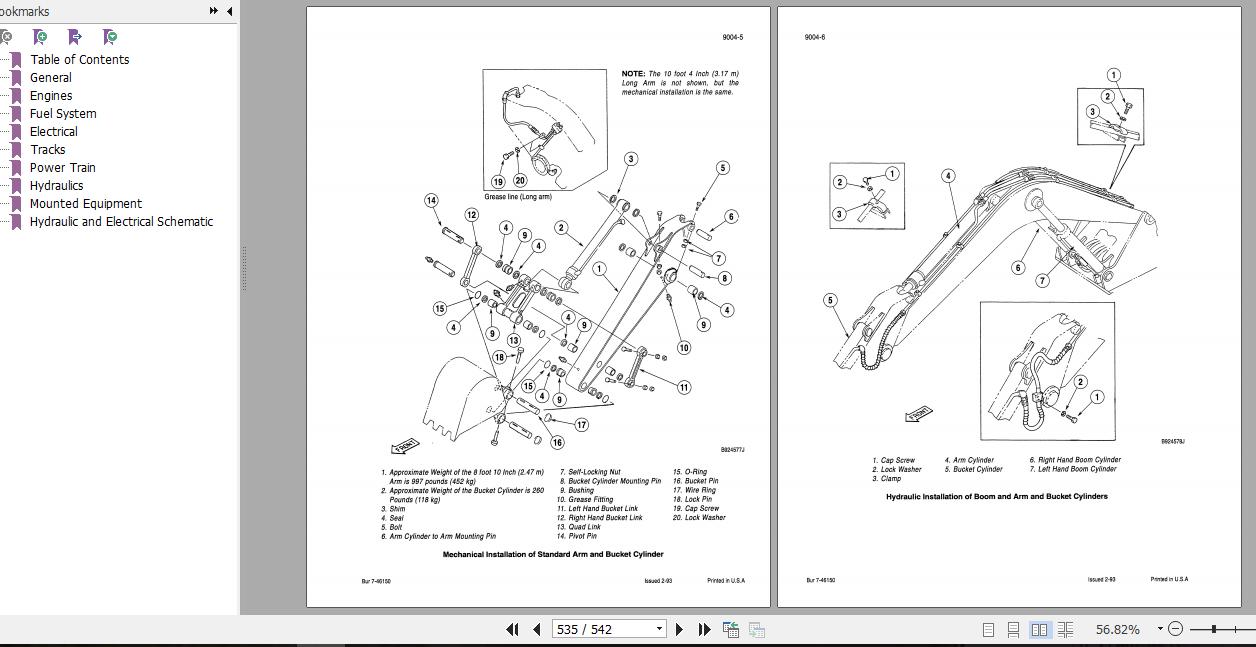 Case Excavator 9020 Service Manual7 44670R0 3