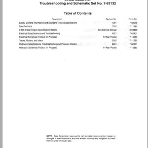 Case Excavator 9040B Troubleshooting and Schematic7 63132 1