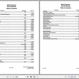 Case Excavator 9040 Service Manual7 44690R0 1