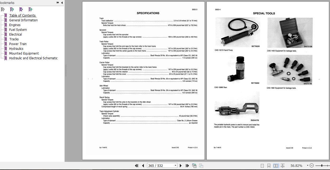 Case Excavator 9040 Service Manual7 44690R0 3