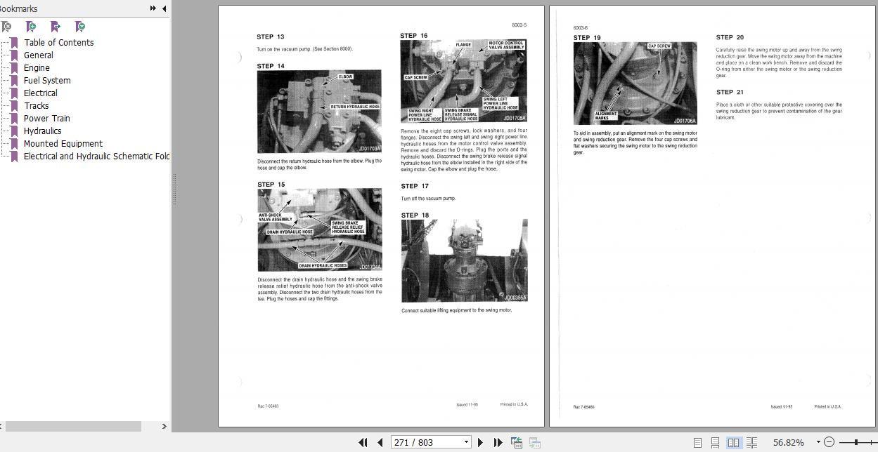 Case Excavator 9060B Service Manual7 65272R0 2