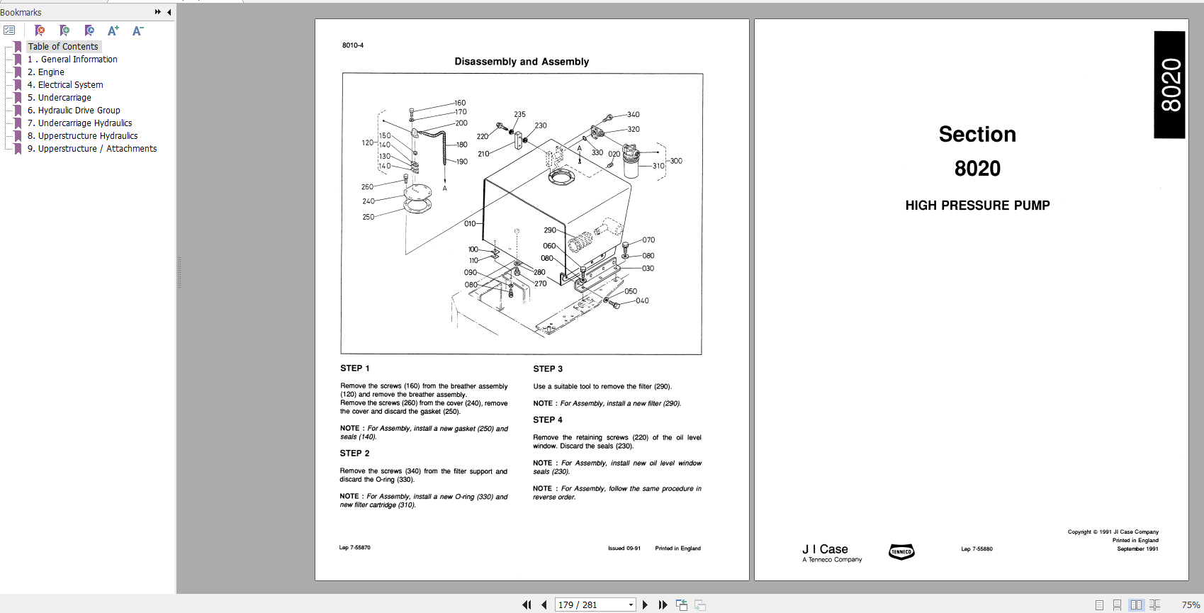 Case Excavator CK62 Service Manual7 55721 3