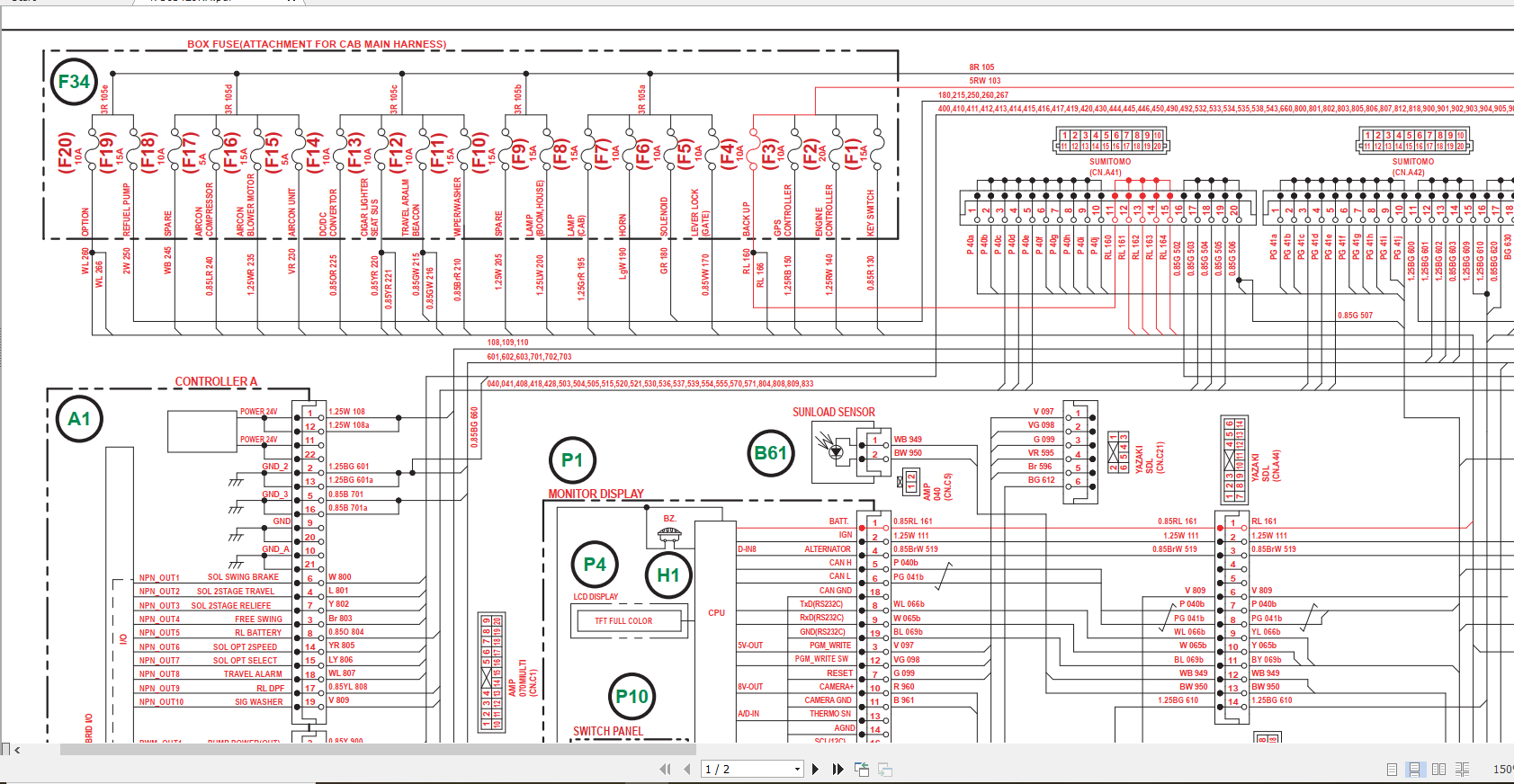 Case Excavator CX145C SR Electric Schematic47363429NA 1