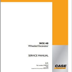Case Hydraulic Exacvator WX148 Service Manual 1