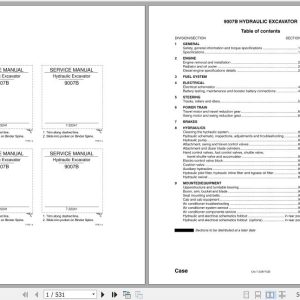 Case Hydraulic Excavator 9007B Service Manual7 22241R0 1