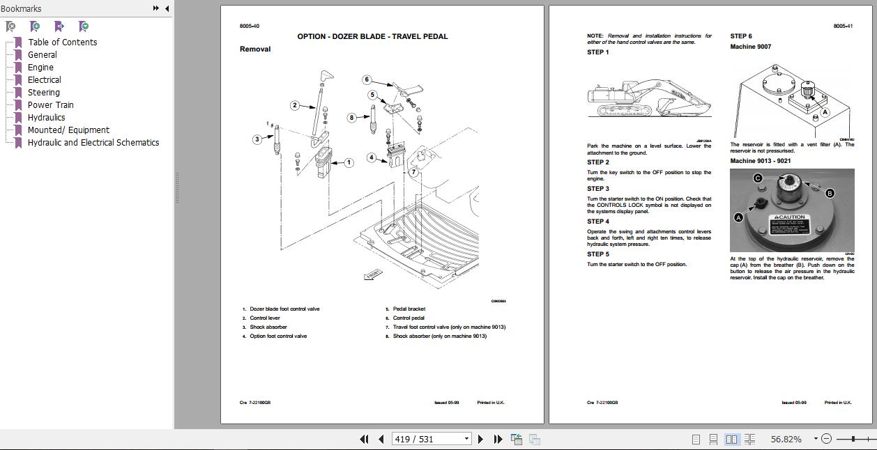 Case Hydraulic Excavator 9007B Service Manual7 22241R0 3