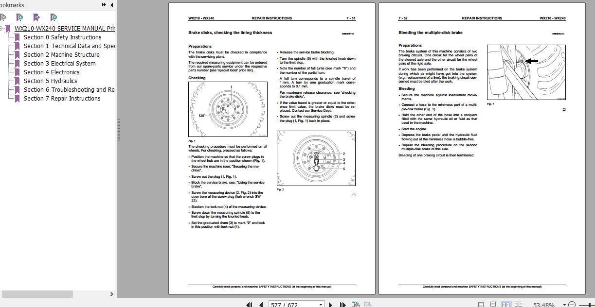 Case Hydraulic Excavator WWX210 WX240 Service Manual9 91270 3