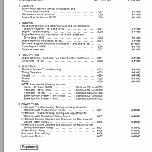 Case Loader 1816 1816B 1816C Service Manual8 41040R0 1