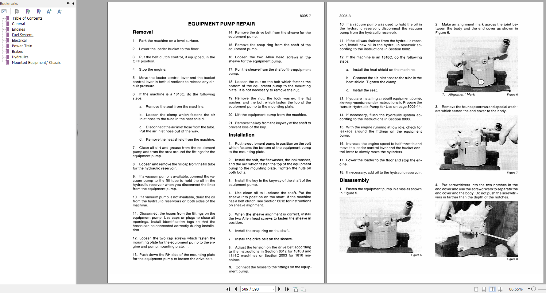 Case Loader 1816 1816B 1816C Service Manual8 41040R0 3