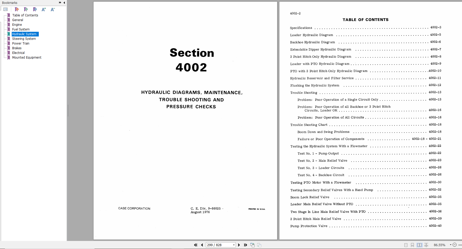 Case Loader 480C Service Manual9 66026R0 3