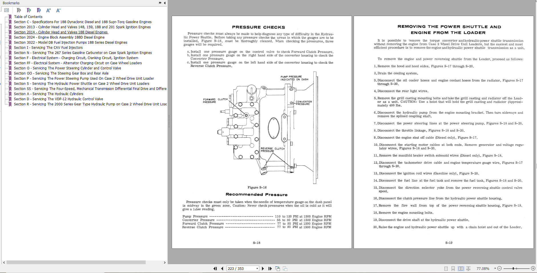 Case Loader 500 W5 W5A Service Manual9 76231R0 3