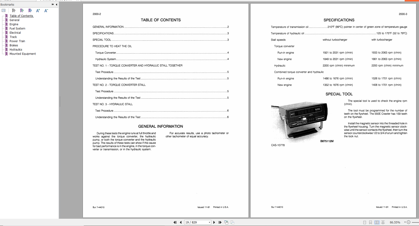 Case Loader Crawler 550E Service Manual8 16692R0 2