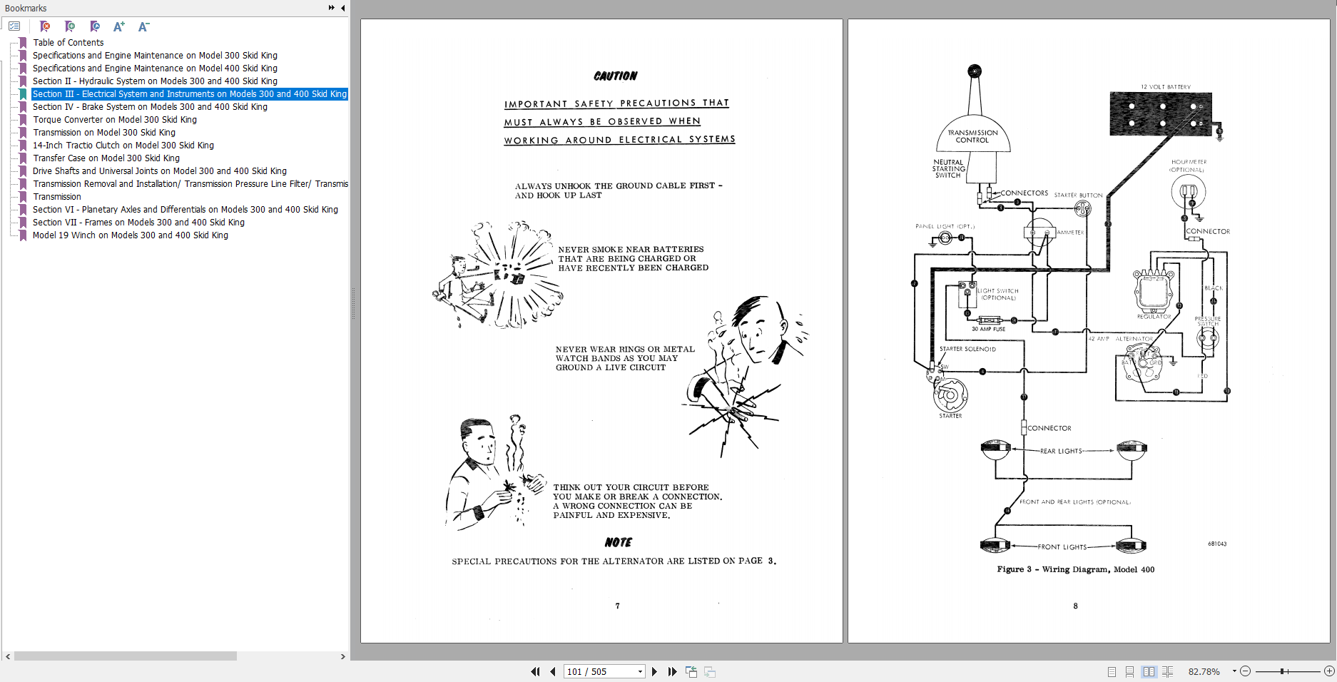Case Log Skidders 300SK 400SK Service Manual9 73832 4