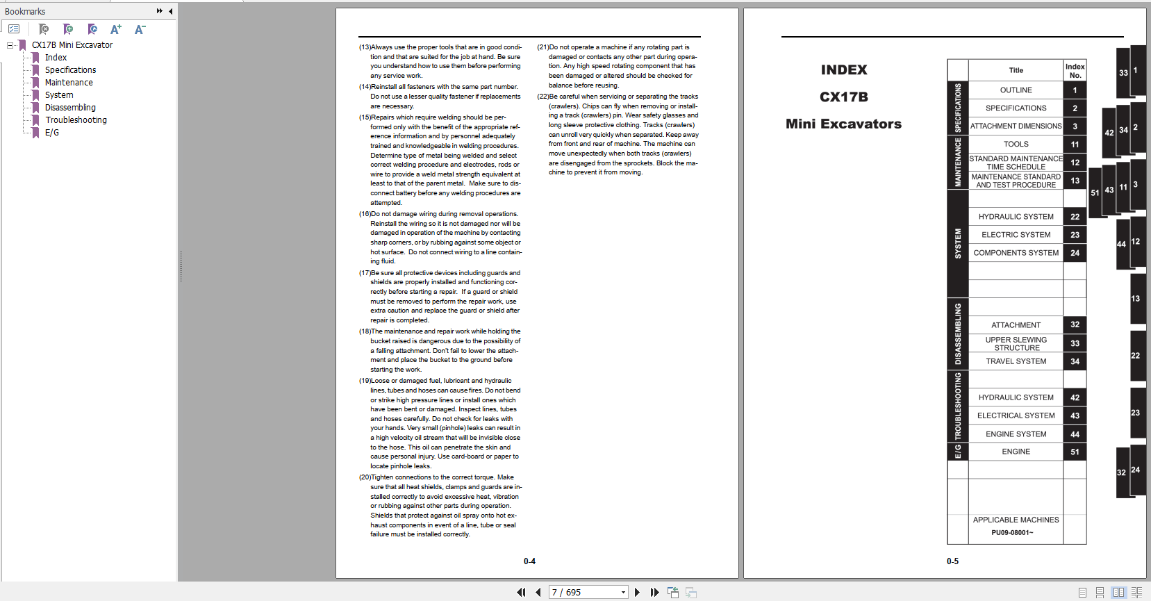 Case Mini Excavator CX17B Service Manual84345206 2