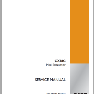 Case Mini Excavator CX18C Service Manual48139721 1