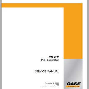 Case Mini Excavator CX57C Service Manual51452080 1