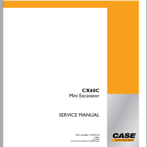 Case Mini Excavator CX60C Service Manual51452123 1