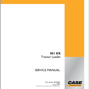 Case Tractor Loader 851EX Service Manual48190549 1