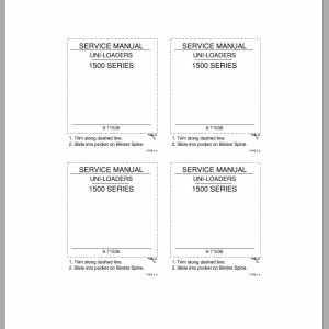 Case Uni Loader 1500 Service Manual9 71536R0 1