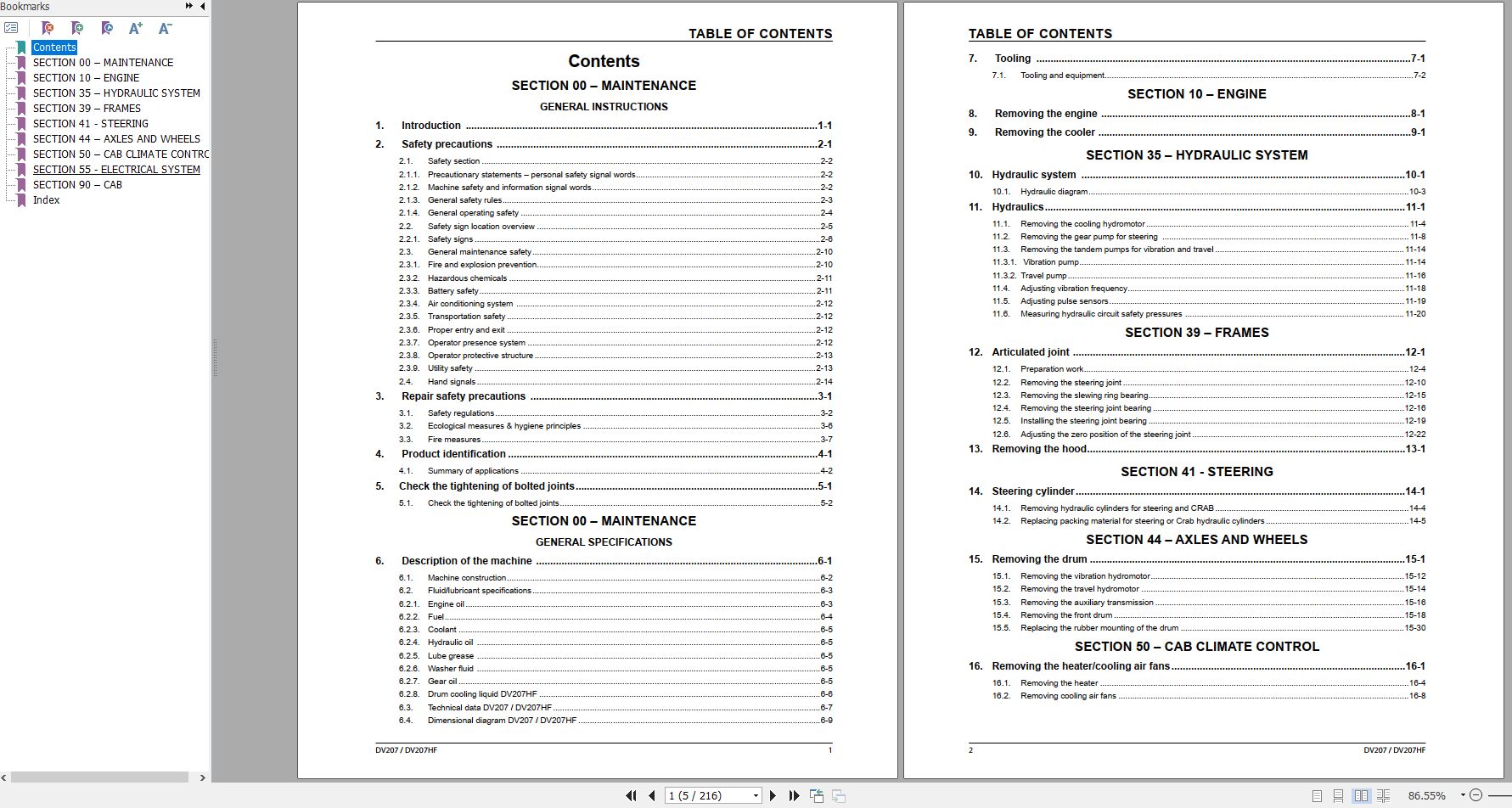 Case Vibratory Roller DV207 DV207HF Service Manual47508259 2