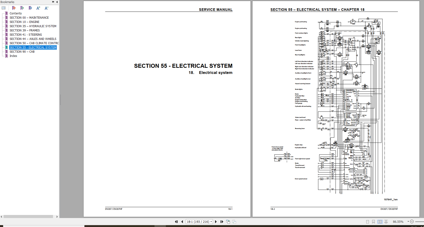 Case Vibratory Roller DV207 DV207HF Service Manual47508259 3