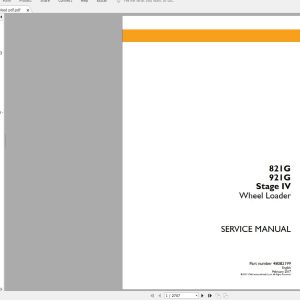 Case Wheel Loader New Model Service Manual Full DVD5