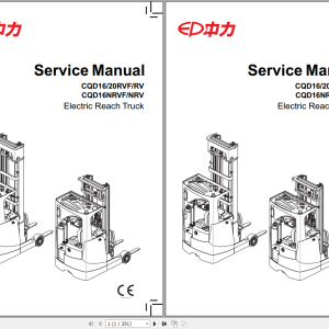 EP Electric Forklift CQD16 20RVF Service Part Manual 1