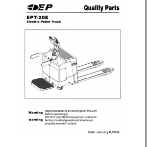 EP Electric Pallet Truck EPT 20E Part Manual 1