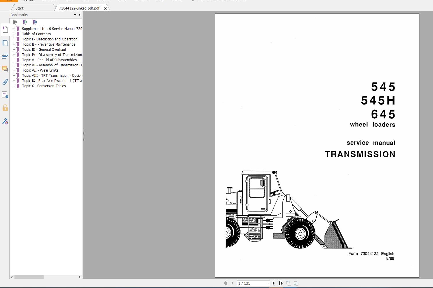 FIAT ALLIS WHEEL LOADER SERVICE MANUAL PDF10