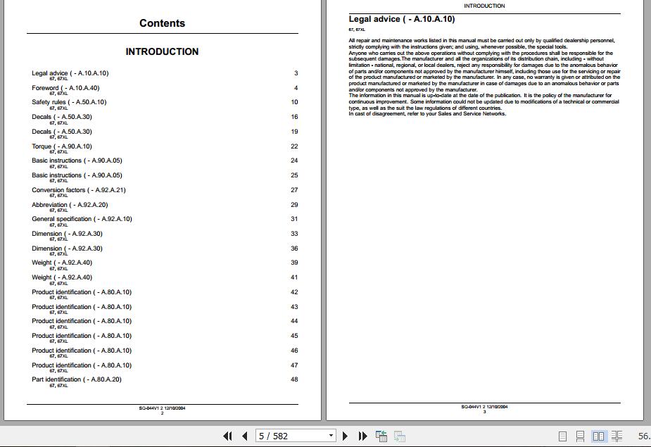 Flexicoil 67 67XL Spayer Service ManualSQ 044V1 2 1