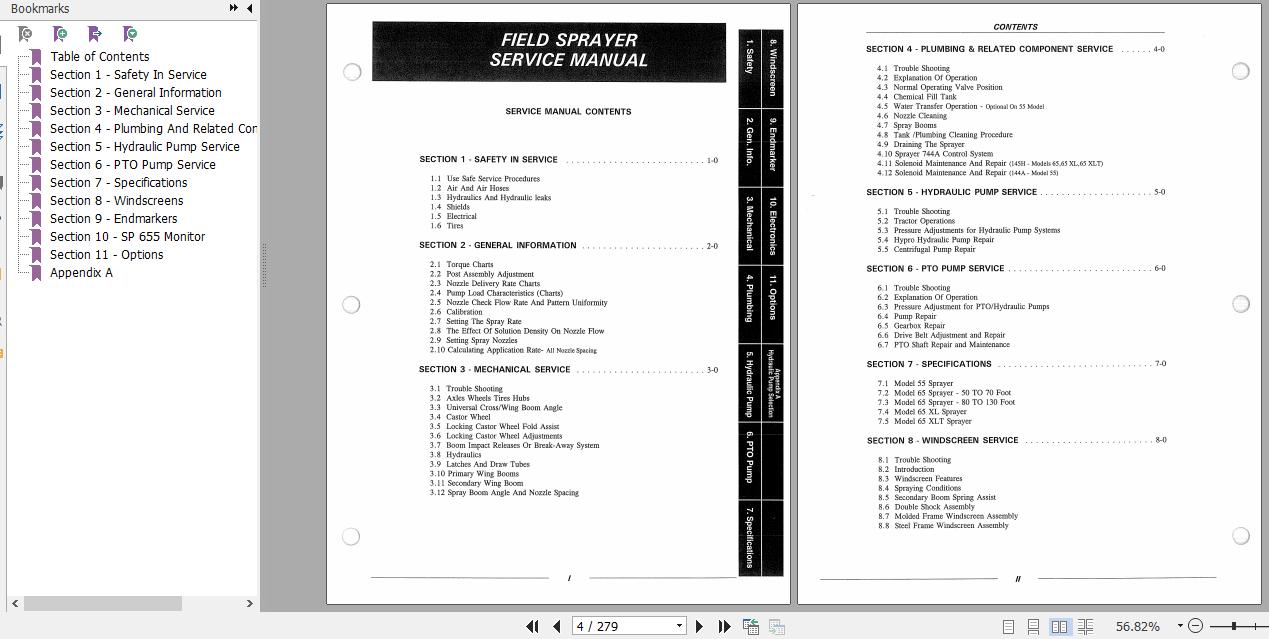 Flexicoil S55 S65 Field Spayers Service ManualSQ 09301 2