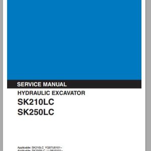 Kobelco Hydraulic Excavator SK210LC SK250LC Service ManualsS5YQ LL12E 1