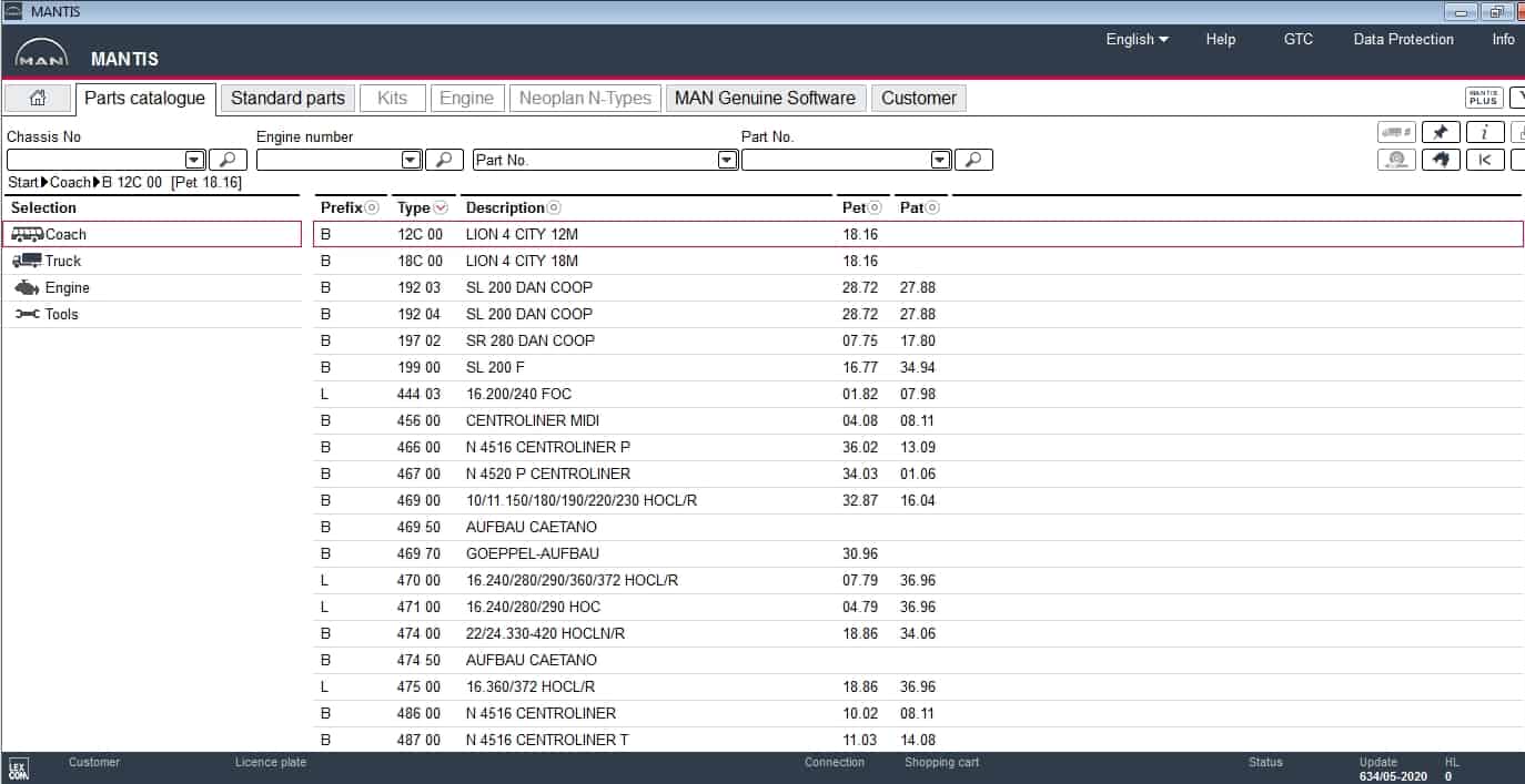 MAN Mantis v634 EPC 052020 Spare Parts Catalog 2