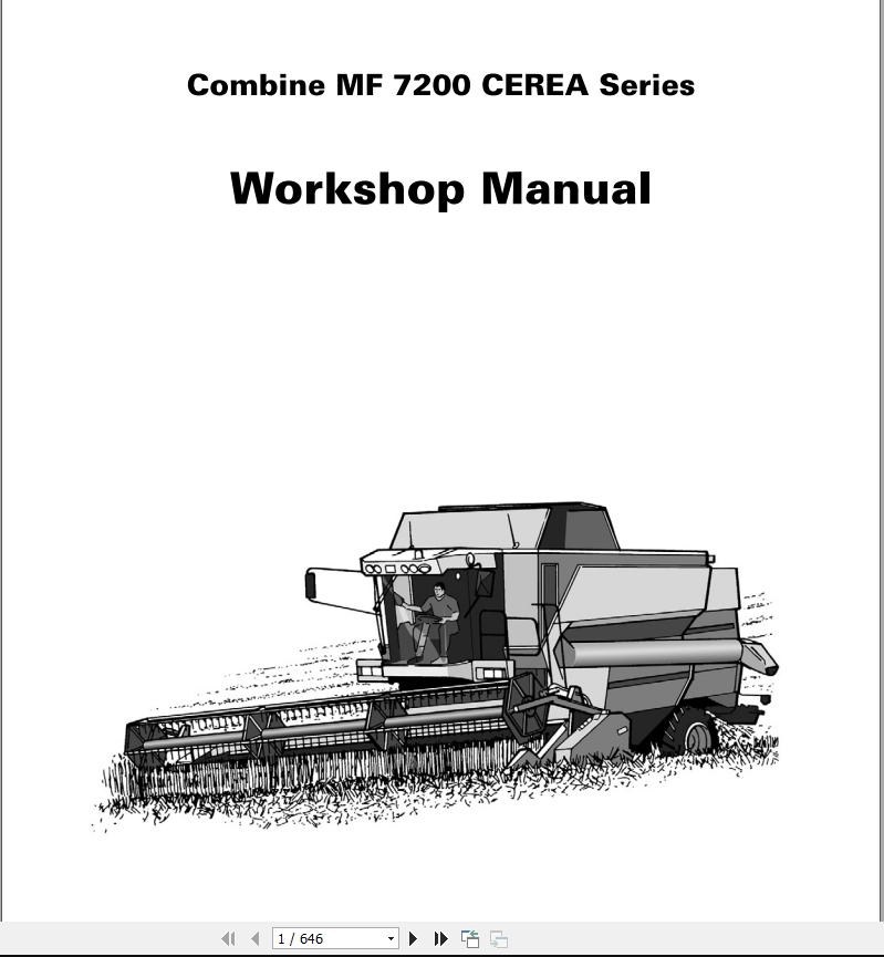 Massey Ferguson D63002091M4WSM7200 Workshop Manual 1 1