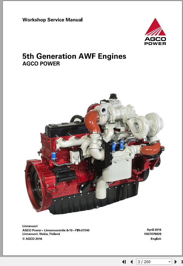 Massey Ferguson Rotary Combine 95459565 Service Manual 2