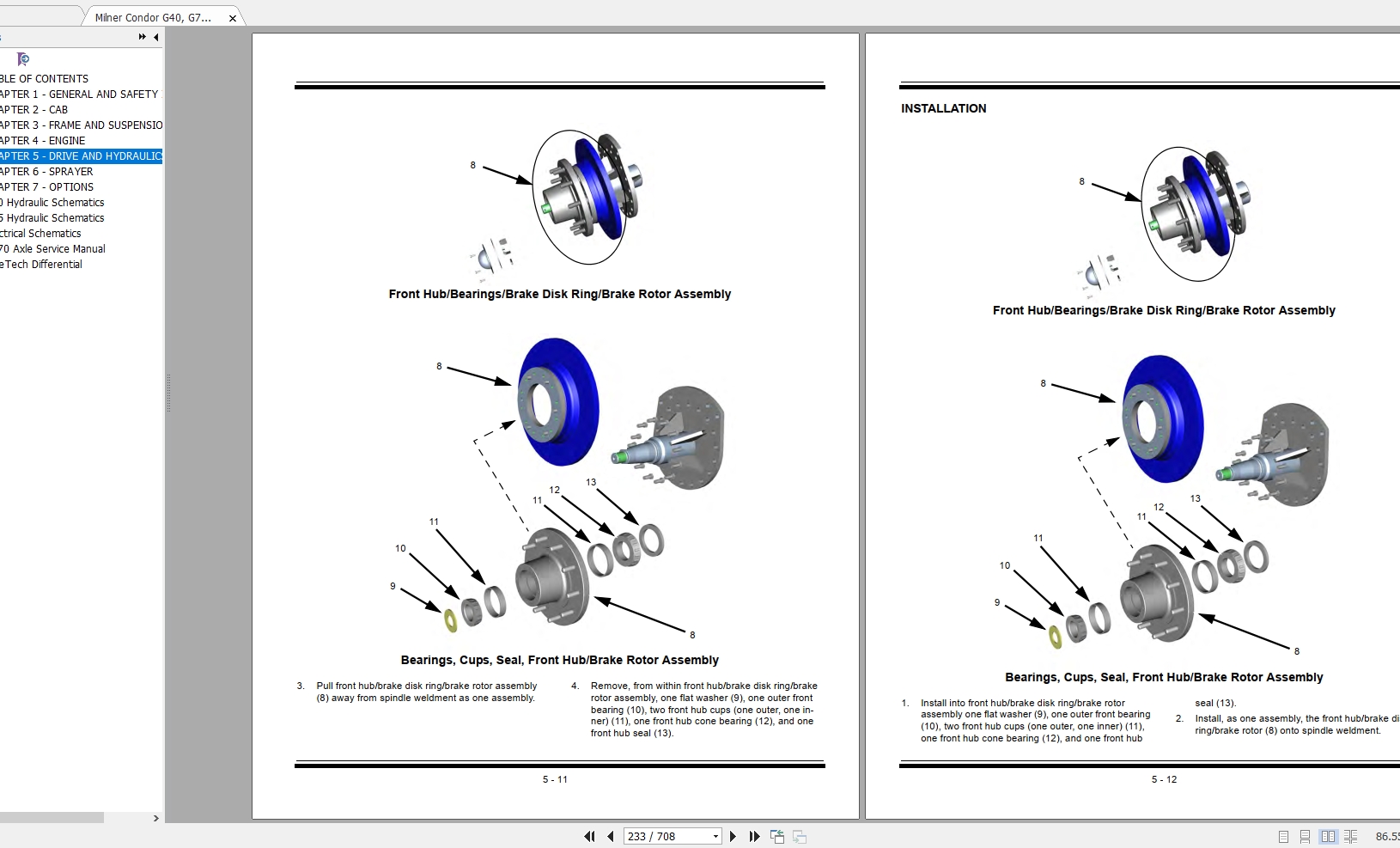 Milner Condor G40 G75 Maintenance Repair Manual44 22547 3