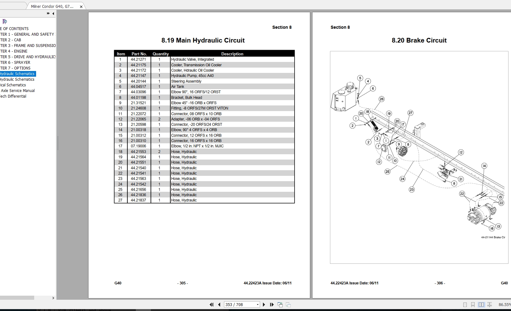 Milner Condor G40 G75 Maintenance Repair Manual44 22547 4