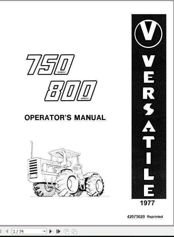 New Holland 750 800 Tractors Service Manual42075020 1