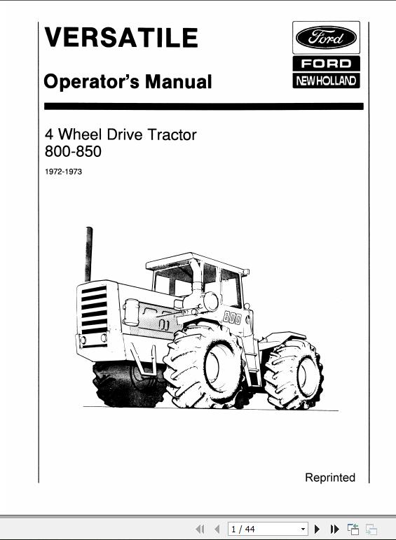 New Holland 800 850 Tractors Service Manual42080020 1